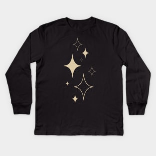 Gold Stars Boho Kids Long Sleeve T-Shirt